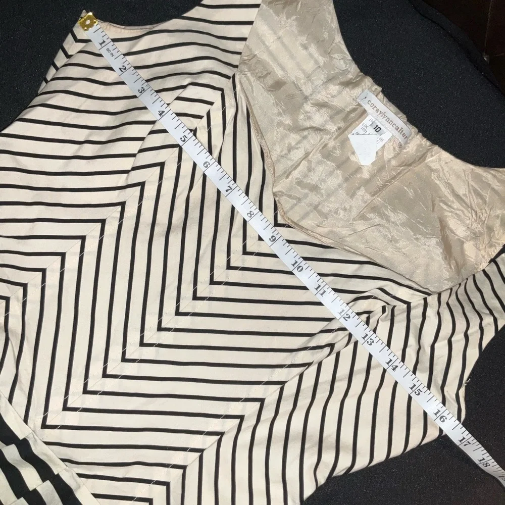 Corey Lynn Carter by Anthropologie Black and White Fit and Flare Midi Dress - Picture 11 of 13